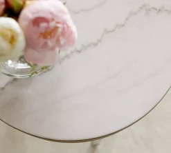 Havertys Amani Round Coffee Table Gold Outlet