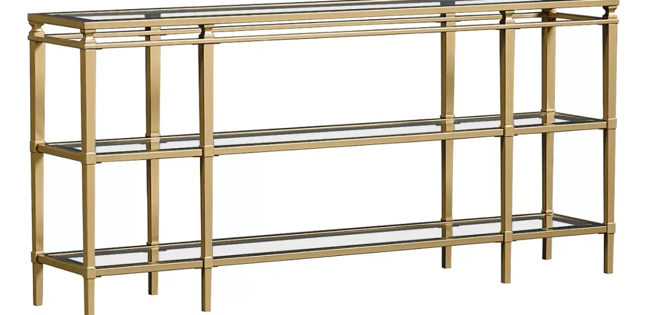 Havertys Amani Sofa Table Gold Discount