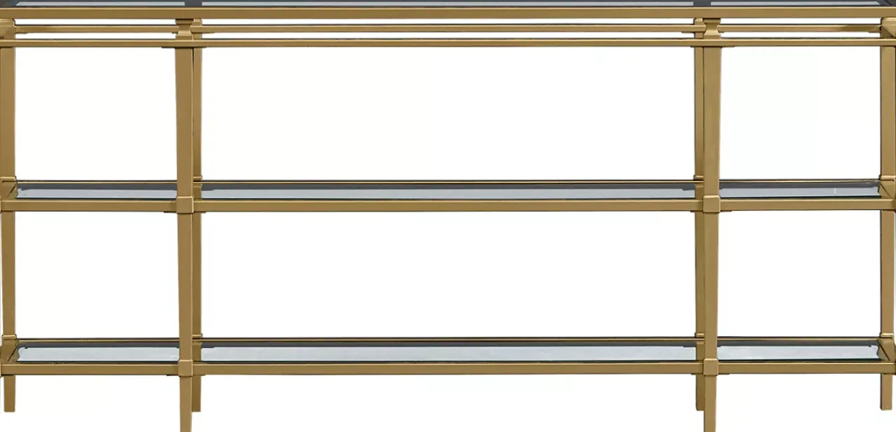 Havertys Amani Sofa Table Gold Discount