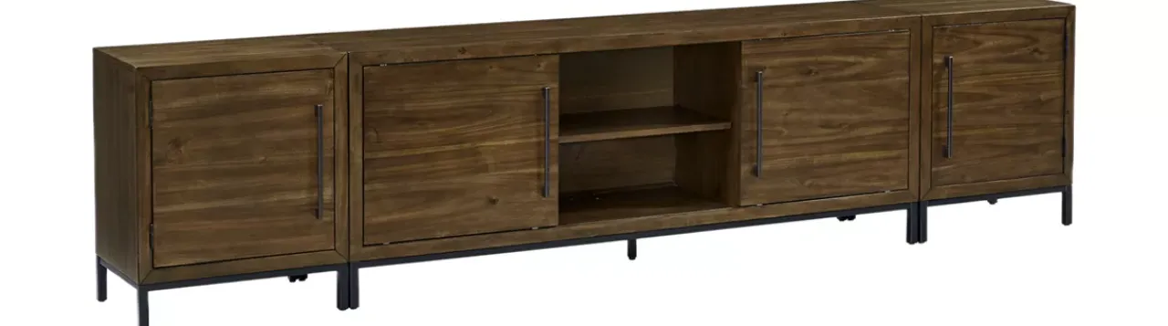 Havertys Archer Large Entertainment Console Macchiato