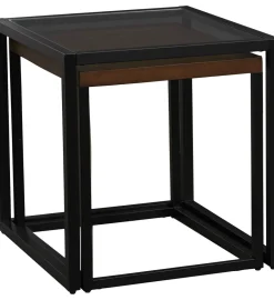 Havertys Archer Nesting Chairside Table Macchiato