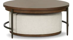 Havertys Ashford Park Coffee Table with Ottoman Classic Walnut Best