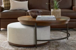 Havertys Ashford Park Coffee Table with Ottoman Classic Walnut Best