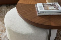 Havertys Ashford Park Coffee Table with Ottoman Classic Walnut Best