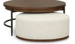 Havertys Ashford Park Coffee Table with Ottoman Classic Walnut Best