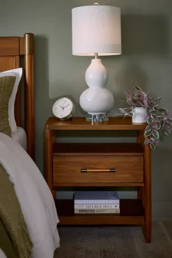 Havertys Ashford Park Nightstand Classic Walnut Outlet