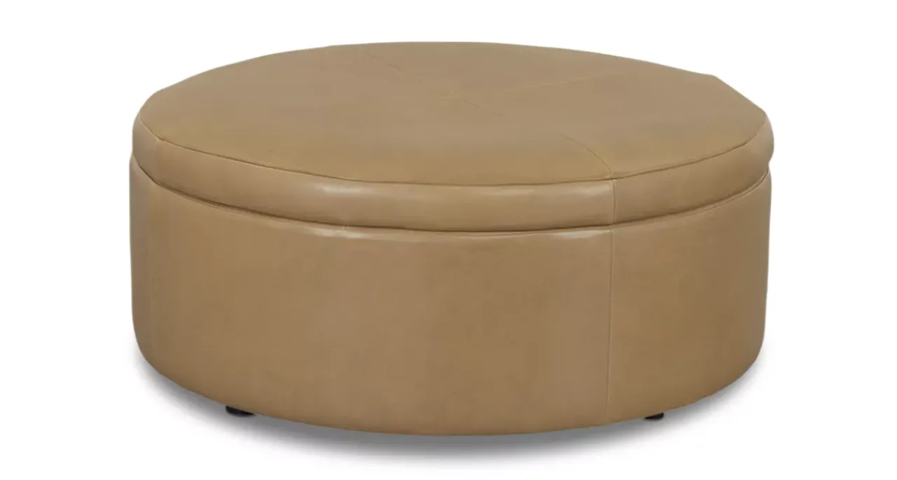 Havertys Audrey Storage Ottoman Brighton Dune Clearance