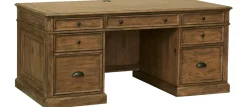 Havertys Avondale II Executive Desk Vintage Oak Discount