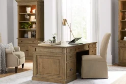 Havertys Avondale II Executive Desk Vintage Oak Discount