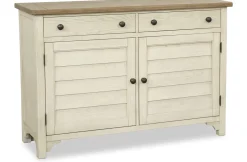 Havertys Barrington Server Antique Oak and Matte Black