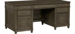 Havertys Baylor Executive Desk Grey Washed Best