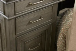 Havertys Baylor L-Shaped Desk Grey Washed Outlet