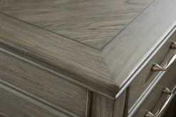 Havertys Baylor L-Shaped Desk Grey Washed Outlet