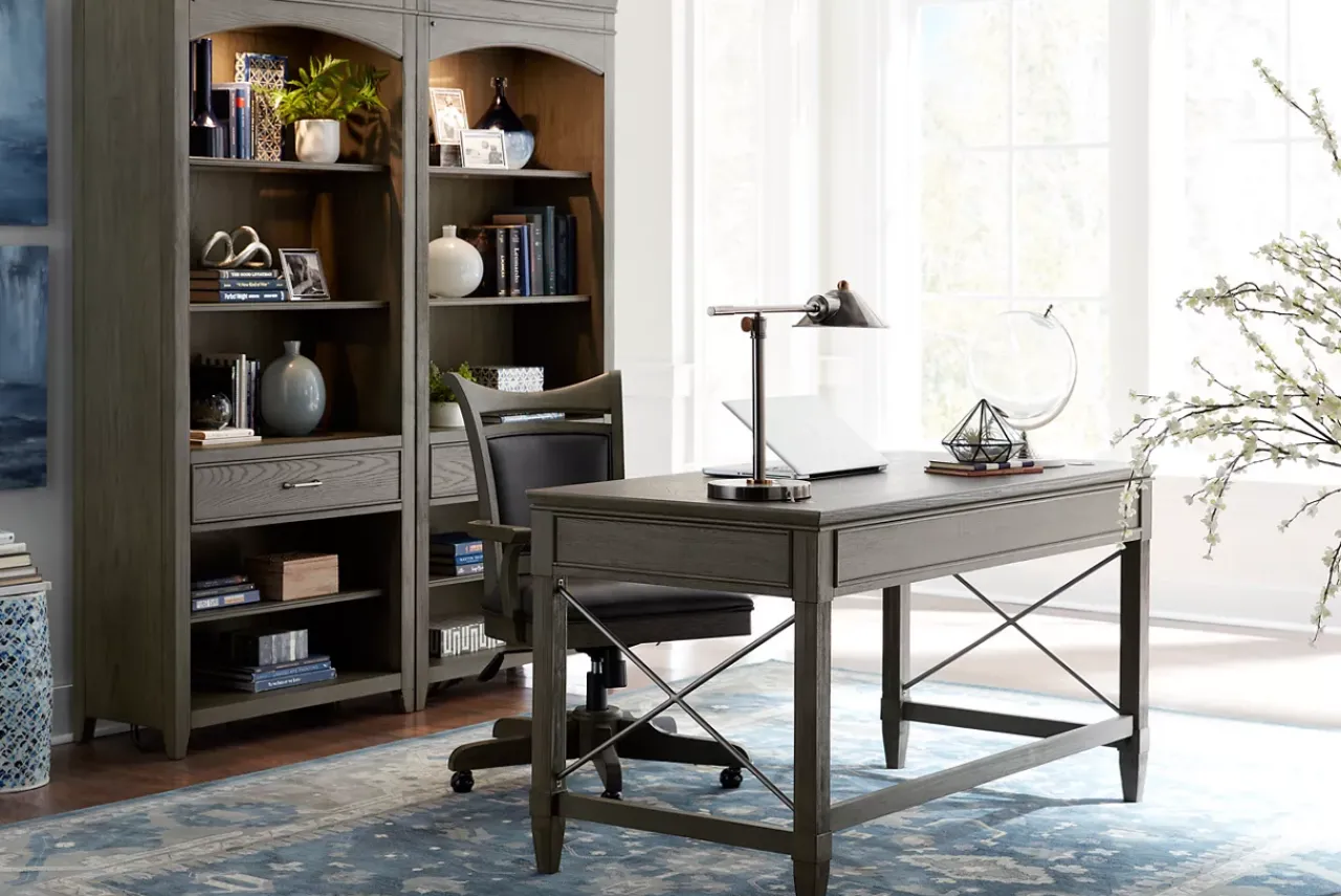 Havertys Baylor Writing Desk Grey Washed Best
