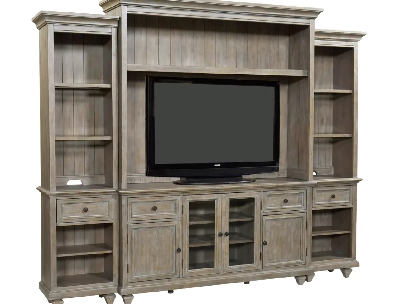 Havertys Beckley Entertainment Wall Dovetail Grey