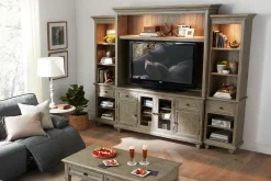 Havertys Beckley Entertainment Wall Dovetail Grey