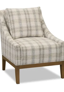 Havertys Betsey Accent Chair Chequered Oyster Clearance
