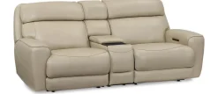 Havertys Branson Loveseat with Console Outlet