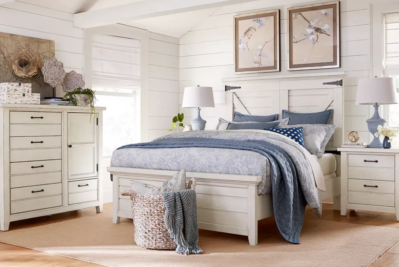 Havertys Briar Lake Nightstand Antique White Best