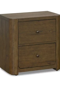 Havertys Callahan Drawer Nightstand Whiskey Oak Clearance