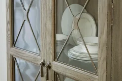Havertys Candler Park Curio China Burnished Grey Outlet