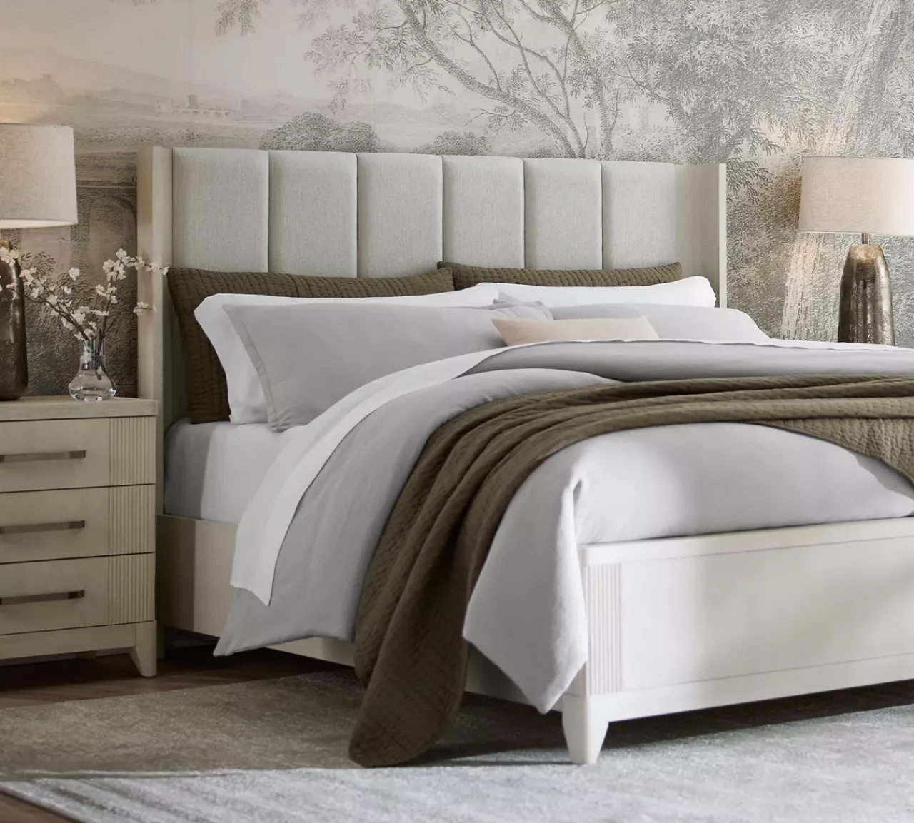 Havertys Cascade Upholstered Bed Hot