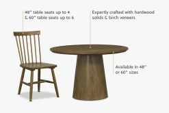 Havertys Claire Round Dining Table New
