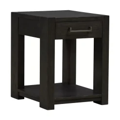 Havertys Clayton Chairside Table Bark Clearance