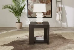 Havertys Clayton End Table Bark