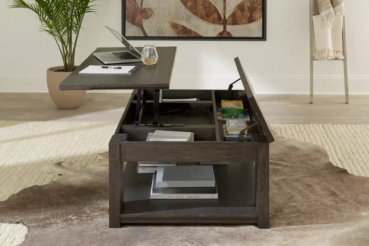 Havertys Clayton Lift Top Coffee Table Bark Best