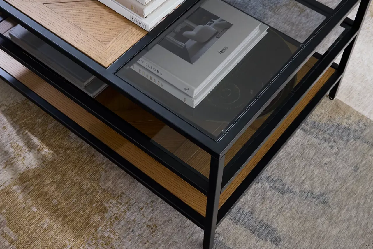 Havertys Coen Coffee Table Oak Natural New
