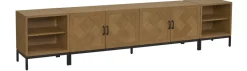 Havertys Coen Large Media Console Oak Natural Outlet