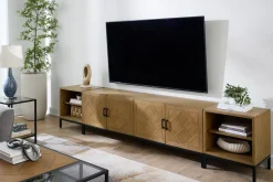 Havertys Coen Large Media Console Oak Natural Outlet