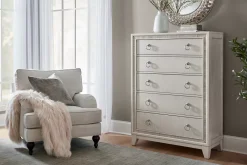 Havertys Corsica Drawer Chest Pearl White