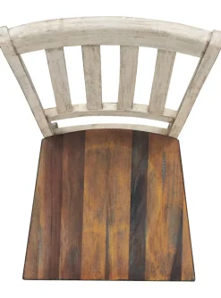 Havertys Coventry Dining Chair Antiqued White and Brown Best