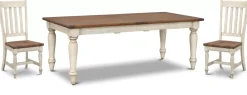 Havertys Coventry Dining Chair Antiqued White and Brown Best