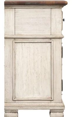 Havertys Coventry Server Antiqued White and Brown Online