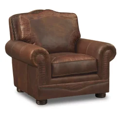 Havertys Dakota Chair American Bison Walnut- Tooled Clearance