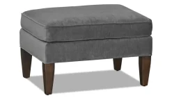 Havertys Delphine Ottoman Plush Slate Hot