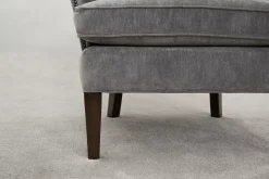 Havertys Delphine Wingback Accent Chair Plush Slate Discount