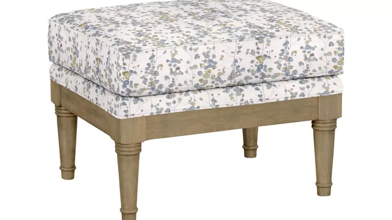 Havertys Elise Wooden Accent Ottoman Hot