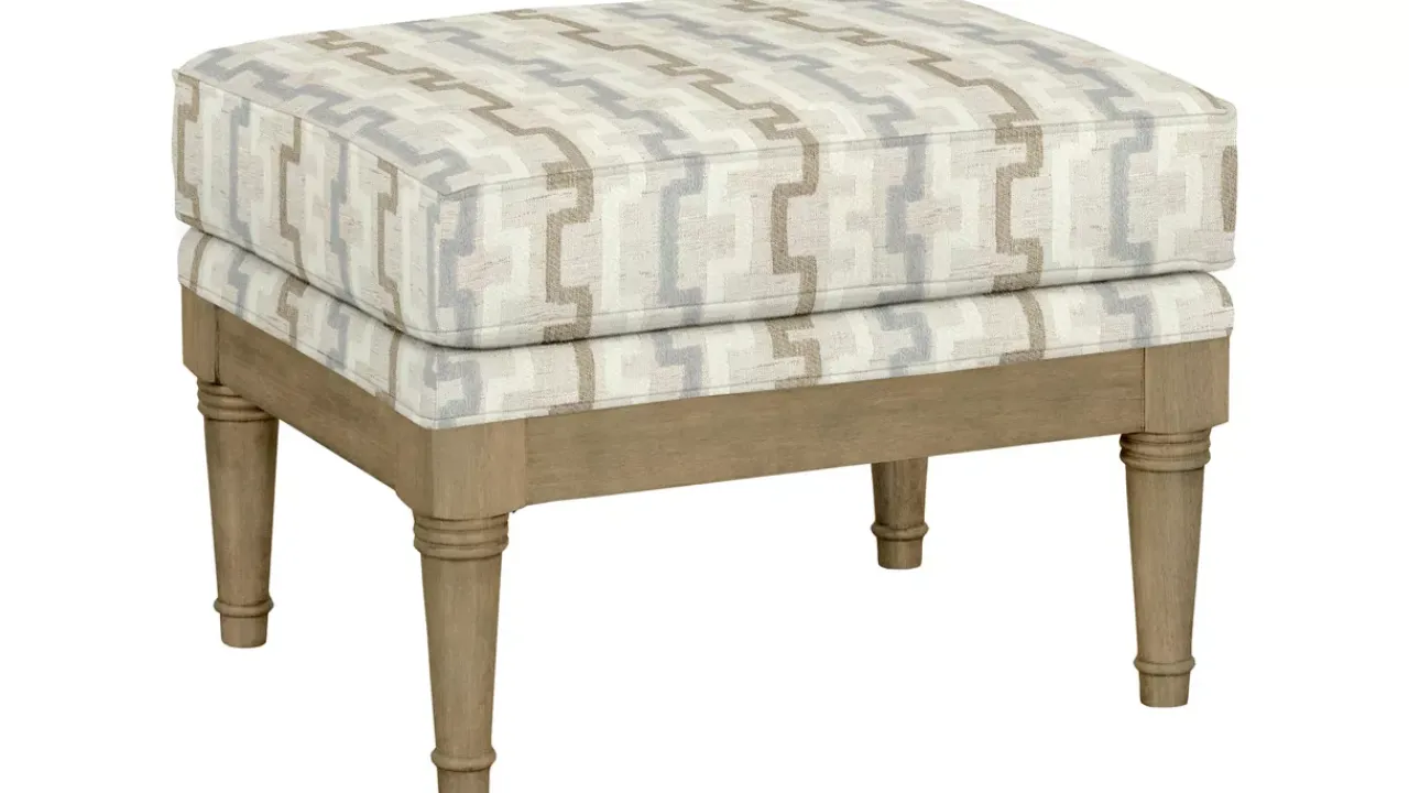 Havertys Elise Wooden Accent Ottoman Hot