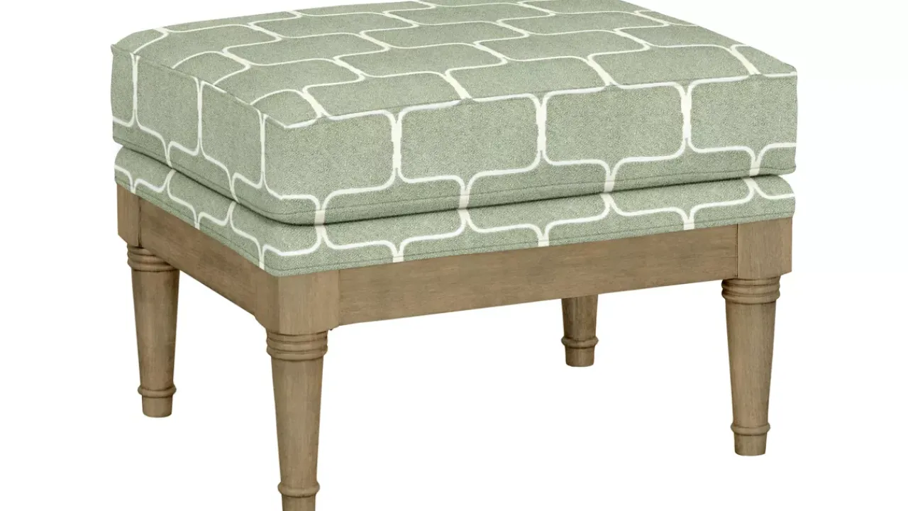 Havertys Elise Wooden Accent Ottoman Hot