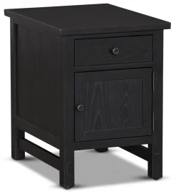 Havertys Everett Chairside Table Black Clearance