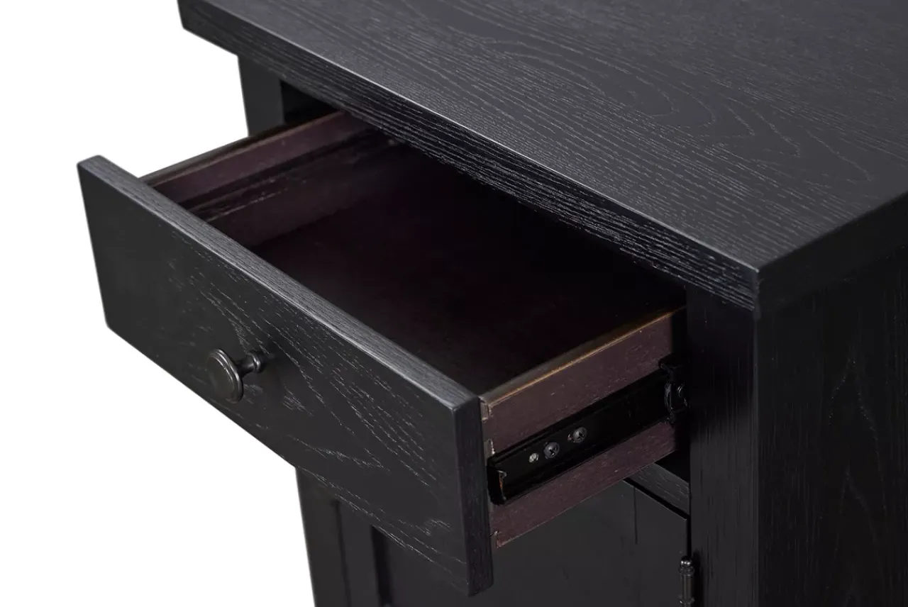 Havertys Everett Chairside Table Black Clearance