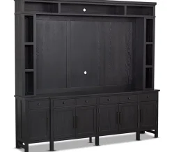 Havertys Everett Entertainment Center Black Clearance