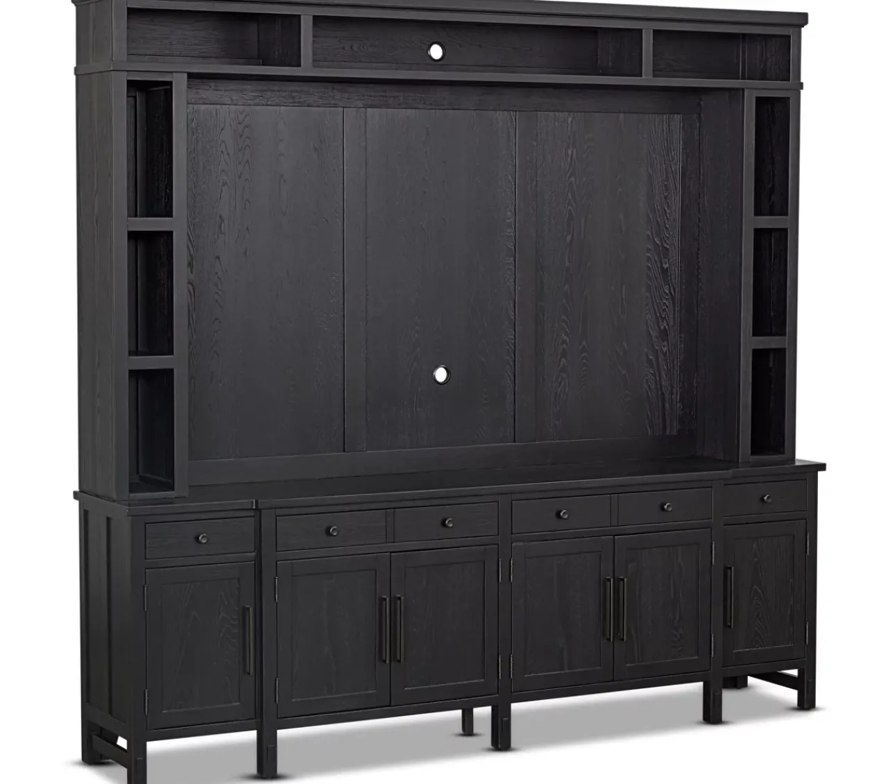 Havertys Everett Entertainment Center Black Clearance