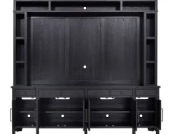 Havertys Everett Entertainment Center Black Clearance