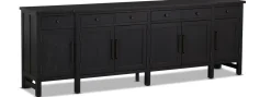 Havertys Everett Media Console Black Discount