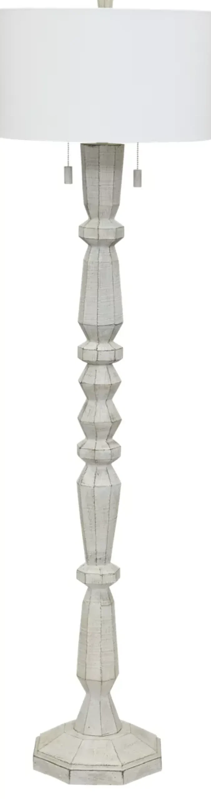 Havertys Ezra Floor Lamp White-CVC AZVP138BLK Clearance